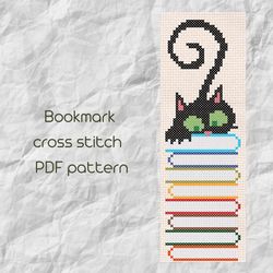 Bookmark cross stitch pattern / Cat ornament cross stitch / Easy cross stitch / PDF Pattern / PDF Instant Download /150/