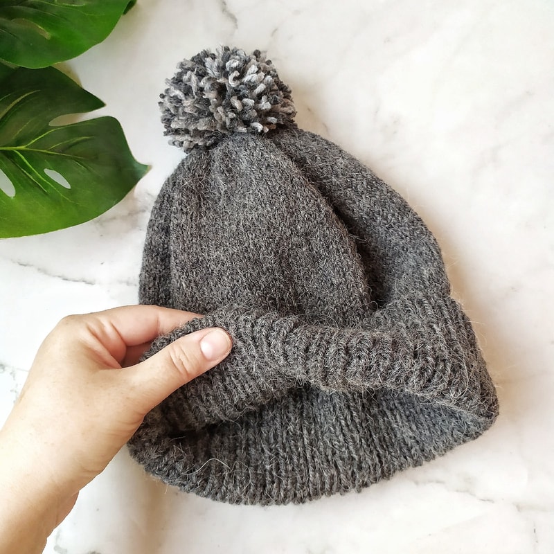 Knitted wool warm women pompom hat women alpaca hat hats christmas gifts pompom knit hat