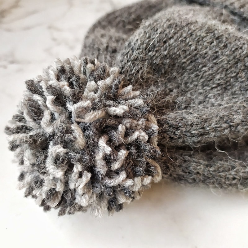 Knitted wool warm women pompom hat women alpaca hat hats christmas gifts pompom knit hat