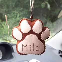 Paw, Paw print ornament, Dog ornament, Custom pet ornament, Dog memorial gift, Custom dog keychain, Dog sympathy gift