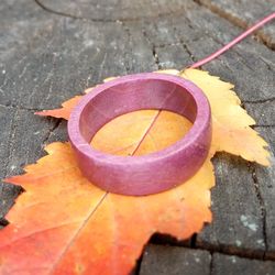 Wood Ring, Womens Wood Ring, Wooden Womens Ring, Wooden Rings for Womens, PurpleWood Ring, Mens Wood Ring, Minimalist Wo