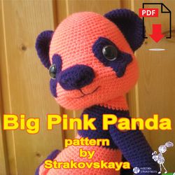 Tutorial: Big Pink Panda crochet pattern
