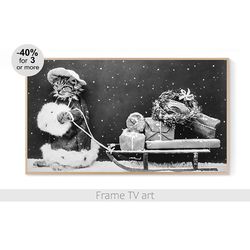 Samsung Frame TV Art Christmas vintage, Frame TV Art winter, Frame TV art New Year, Frame TV art Holiday | 763