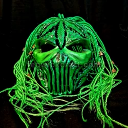 Forest Spirit Mask – Green Dreadlocks