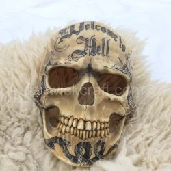 Skull Mask with Dragon Tattoos