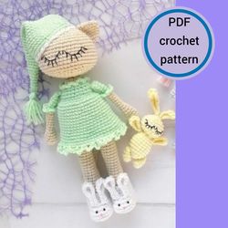 Crochet kitti.Instructions pdf. A detailed master class on making toys for a baby. You will do it yourself
