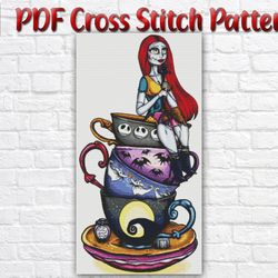 Sally Skellington Cross Stitch Pattern / Nightmare Before Christmas Cross Stitch Pattern / Halloween Cross Stitch Chart