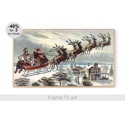 Samsung Frame TV Art Christmas vintage, Frame TV Art winter, Frame TV art Santa Claus, Frame TV art Holiday | 770