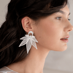 Boho bridal earrings Fantasy earrings Bridal earrings Floral earrings Bridal earrings drop Wedding earrings for bride