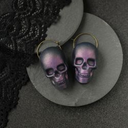 Skull earrings or skull ear weights