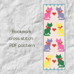 Bookmark cross stitch pattern / Cat ornament cross stitch / Easy cross stitch / PDF Pattern / PDF Instant Download /155/