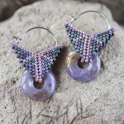 Indian agate earrings