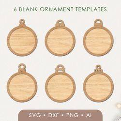 round christmas ornaments svg bundle