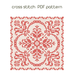 Red ornament cross stitch pattern Easy cross stitch Christmas ornament cross stitch PDF pattern Instant download /170/