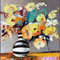 bouquet oil painting funky original art wall floral boho bohemial  -24.jpg
