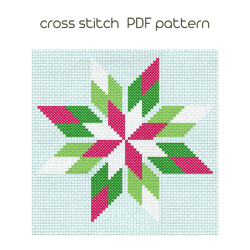 Snowflake ornament cross stitch pattern Easy cross stitch Christmas snowflak  xstitch PDF pattern Instant download /172/