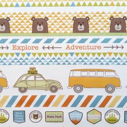Cute Bears Fabric from Ashley Wilde, Forest and Nature Fabric, Campervan Fabric, Kids Fabric, Fabric for Upholstery
