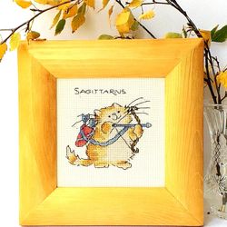 Cat Lover Housewarming Gift, Sagittarius Zodiac Sign, November December Birthday Gift, Cat Mom Decor, Baby Shower Gifts