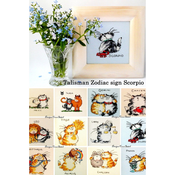 Zodiac sign Scorpio Astrology sign Scorpio Talisman Scorpio Embroidered zodiac.jpg