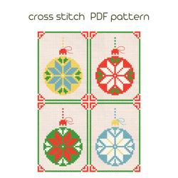 Christmas ball cross stitch PDF Winter ornament cross stitch Easy cross stitch PDF Pattern PDF Instant Download /176/