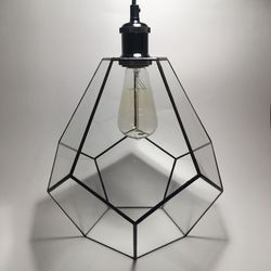 pendant stained glass lamp drop  in loft style