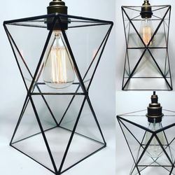 pendant stained glass lamp  in loft style
