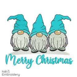Merry Christmas Gnomes Embroidery Designs