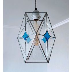 stained glass lamp in loft style