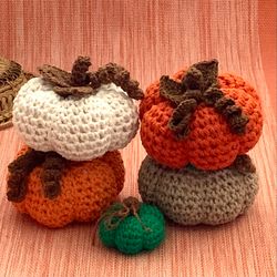 Pumpkin Amigurumi CROCHET PATTERN home decor halloween autumn mini  crocheted diy stuff pumpkins amigurumi
