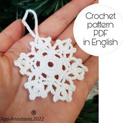 Snowflake  2 Christmas crochet pattern , crochet Snowflake pattern , crochet pattern , Irish Crochet , Motif crochet ,