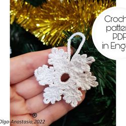 Snowflake  4 Christmas crochet pattern , crochet Snowflake pattern , crochet pattern , Irish Crochet , Motif crochet ,