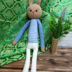 Bunny toy Rabbit Amigurumi crochet toys handmade soft toy crochet hare 20  inches