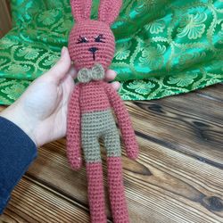 Rabbit Crocheted toys Bunny toy handmade soft toy crochet hare 13 inches