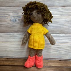 Handmade dolls for sale puppet toys knitted doll in clothes soft toy 11 inches