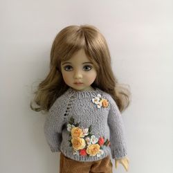 Little Darling doll embroidered cardigan