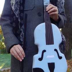 Violin plush toy with sound recorder