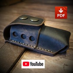 EDC multitool-leatherman belt pouch - leather pattern