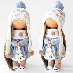 Christmas doll | Handamde doll | Christmas gift idea | Christmas decor | READY TO SHIP | Winter doll for Christmas