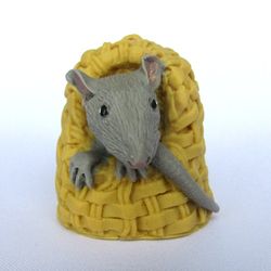 Rat in basket - silicone mold