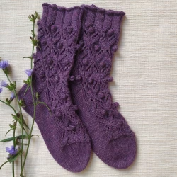 Warm knitted winter womens socks
