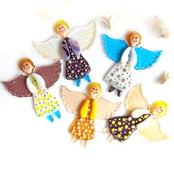 Fused glass ornament, guardian angel, Angel Charm, Angel Suncatcher, memory gift, keepsake angel, Christmas decoration