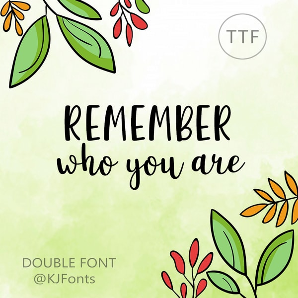 Double font - Handwritten font - Pronted font - TTF - Crafti - Inspire ...