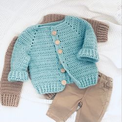 Baby Sweater Crochet Pattern 6/12/18 months Baby Cardigan CROCHET PATTERN pullover warm Infant kids 6/12/18 months