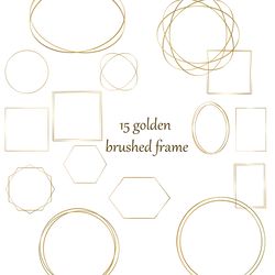 golden brushed frame Clipart PNG