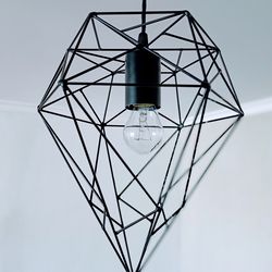 Metal lamp in loft style black drop
