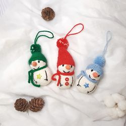 Miniature snowman | Christmas decorations | Christmas snowman ornaments | Christmas ornaments snowmen christmas tree