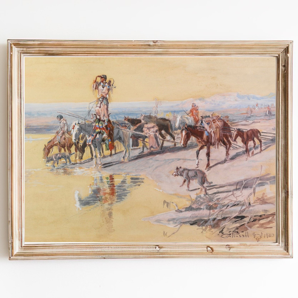 vintage wild west wall art print.jpg