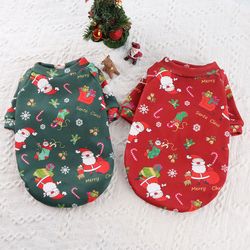 Pet Christmas Coat Warm Comfortable Polyester Pet Dog Xmas Costume Clothing for Kitty