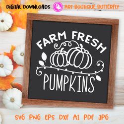 Farm fresh Pumpkins print Thanksgiving decor Thankful Farmers market wall art Farmhouse Home decoration