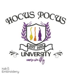 Hocus Pocus embroidery design, University Embroidery Design, Halloween embroidery design
